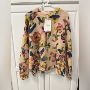 Sezane NWT floral sweater large